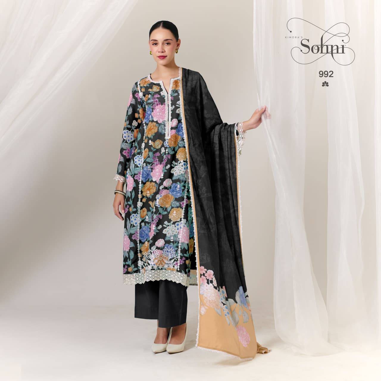 Rosa By Kimora suit 991 To 994 Series Stylish Beautiful Colourful Muslin Dresses At Wholesale Price